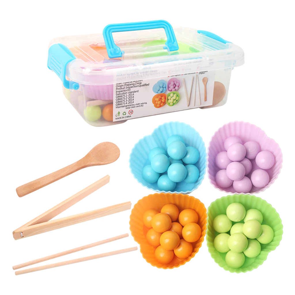 Kinder üben konzentration mit stäbchen und löffeln, mathematisches training für anfänger