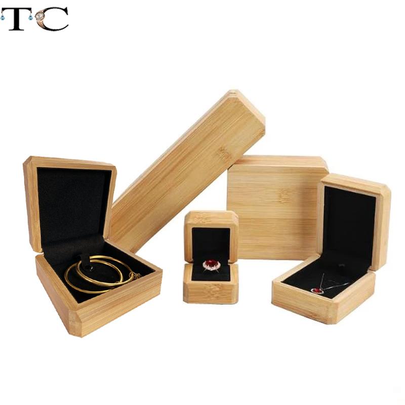 Bamboo and Wood Jewelry Packaging Box Buddhist Bead Collection Box Bamboo Wood Necklace Box Proposal Ring Box