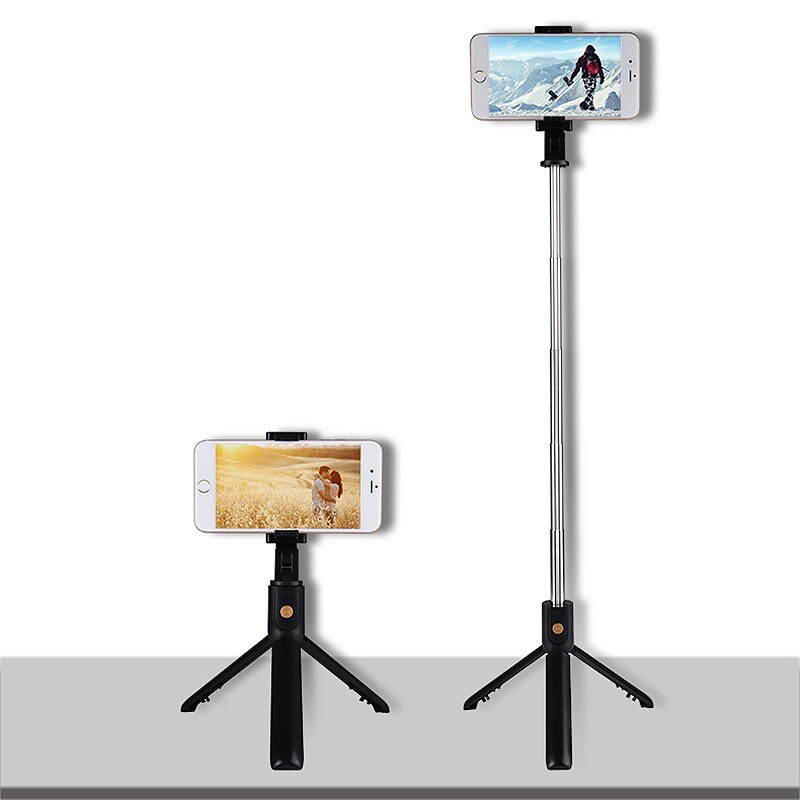 K07 teléfono móvil Bluetooth Selfie Stick con trípode Integrado Multi-función de foto EN DIRECTO artefacto Universal Negro