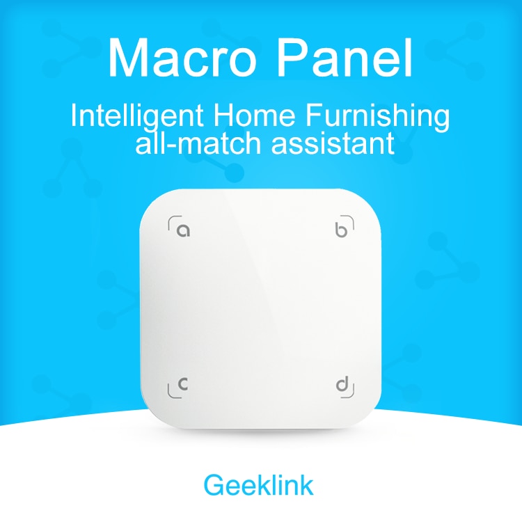 Geeklink Scène Panel 4 Gang Touch Scène Schakelaar Smart Home Scenario Controle Alarmerende Apparatus Feedback