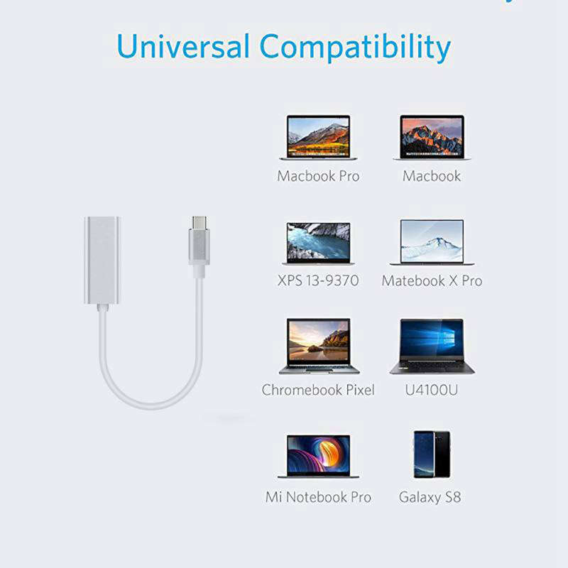 Adaptador de red Hub usb-c tipo C 3,0 a Ethernet, Rj45, Lan, Gigabit, compatible con Nintendo Switch para 10/100/1000 Mbps