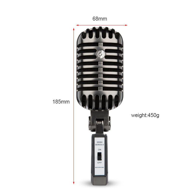 retro condenser studio recording microphone for broadcasting