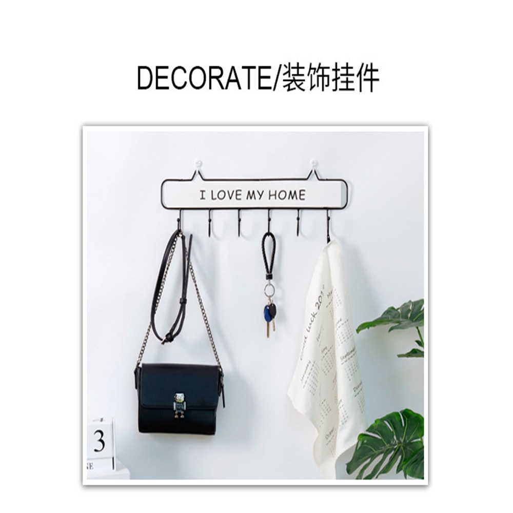 Mounted Clothes Wall Hanger 4 door Hooks Hat Key Holder Coat Rack Hanging Storage Shelf For Home door hanger towel hanger