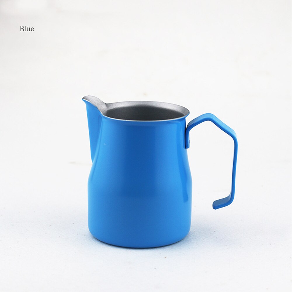 Stainless Steel Coffee Make Pots Thick Coffeeware Barista Moka Espresso Portable Kettle Goose Spout Milk Frothing: Blue / 600ml