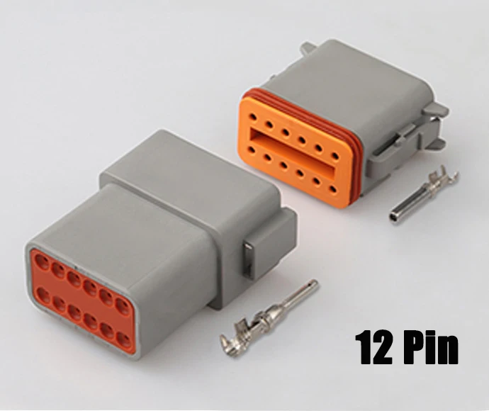 1/5set Deutsch DT Connettore 2/3/4/6/8/12 Pin Elettrico Impermeabile Femmina e Maschio Connettore Spina per Auto Motore: Marrone / Sotto i 5 pezzi