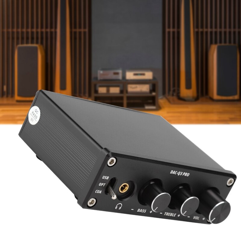 Full-ac -q3 pro dac-dekodierung, digitaler audiodecoder, kopfhörerverstärker, usb-dac, 24- bit /192 -khz-dekodierung für 3.5mm kopfhörer