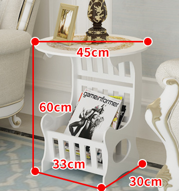 Sofa small side table, bedroom small table, simple small round table, mini bedside table, small table in the living room: L