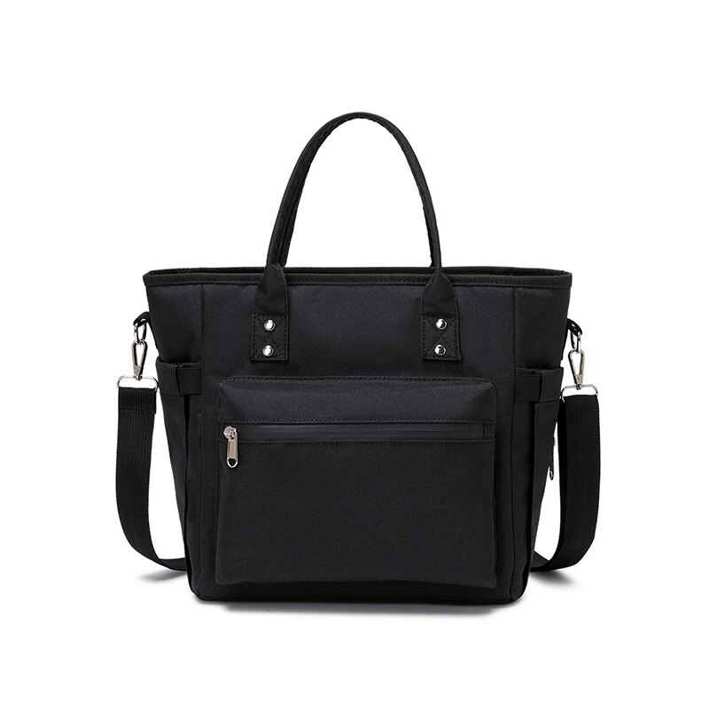 Oxford – sac à Lunch pour hommes et femmes, grande capacité, Bento, glacière, pique-nique, boîte à déjeuner, sac à bandoulière, fourre-tout isolé: Black