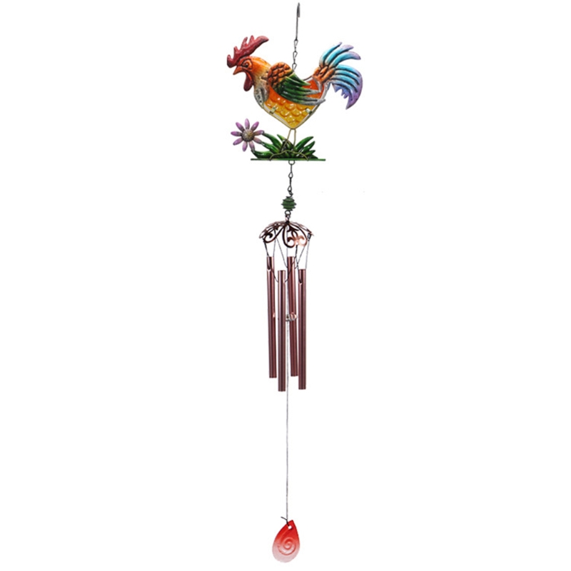 Indoor Outdoor Metalen Windgong Haan Geschilderde Ornamenten Gedenkteken Wind Chime Voor Thuis Patio Tuin Achtertuin: 2