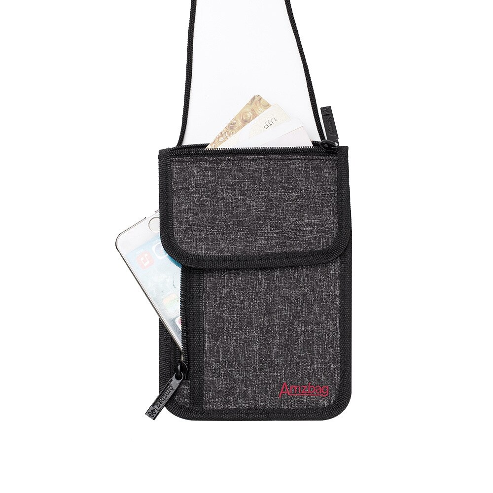 Certificado de viagem bolsa cordão passaporte saco de armazenamento do telefone móvel pendurado pescoço bolsa de moeda anti-roubo oxford pano saco de cartão