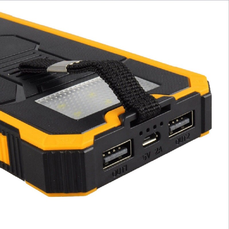 8000mAh Portable Solar Power Bank Outdoor External Battery Charger for iPhone Samsung Huawei Smartphone Xiaomi Outdoors Camping