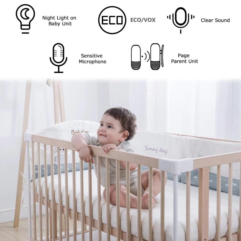 2.4Ghz Wireless Small Portable Audio Baby Monitor Two-Way Audio Function