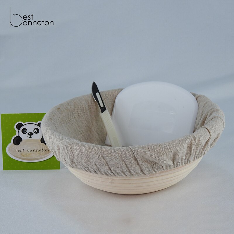 Best banneton 9 Inch Banneton Proofing Basket Set - for and Home Bakers Bowl Scraper and lam Brotform Cloth Liner