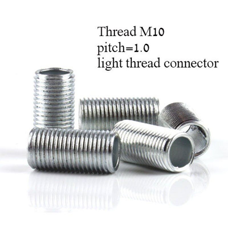 M10 teräksinen ontto ruuvi pituus 10-100mm jako 1.0 lampun valotangon liitinruuvi ripustettava kattovalaisimen liitinjohto läpi