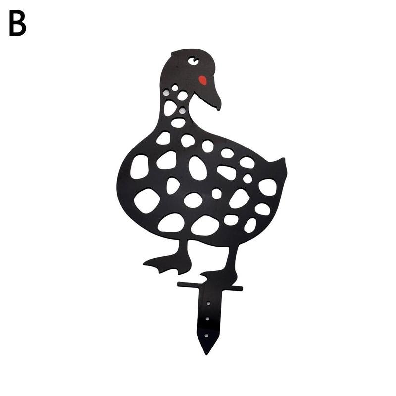 Chicken Yard Art Outdoor Garden Statues Backyard Lawn Stakes Metal Hen Yard Decor Garden Statues Decoration Ornament: B