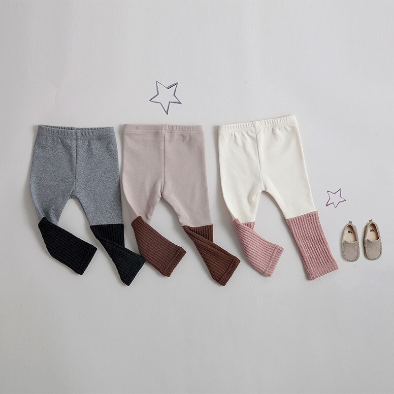 Baby Girl Stretch Leggings Broek Lente Herfst Meisjes Leggings Peuter Kinderen Splicing Katoenen Broek Jongens Broek Kid Broek