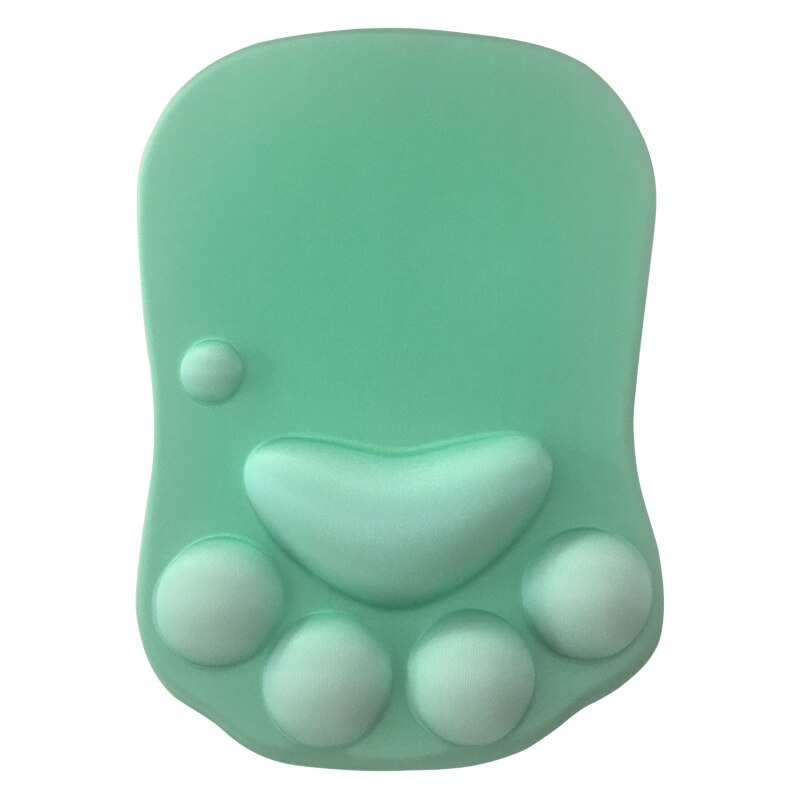 3D Mouse Pad Anime Silicone Cat Paw Mouse Pad Wrist Rest Support Memory Foam Mat L4MD: green