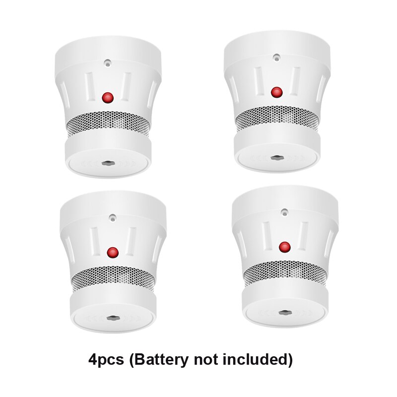 Wofea wifi smart røgalarm hjemmesikkerhed brandvarslingssystem arbejde med tuyasmart & smartlife app 85db advarselslyd ingen behov hub: 4 stk uden batteri