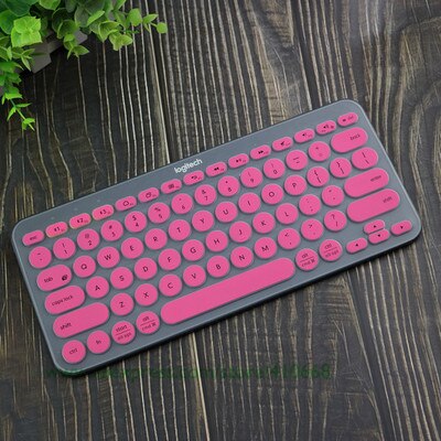 Weiche Silikon Tastatur Abdeckung Schutz Film Für logitech K380 K 380 Bluetooth tastatur multi-gerät mechanische Haut Schutz: Rosa