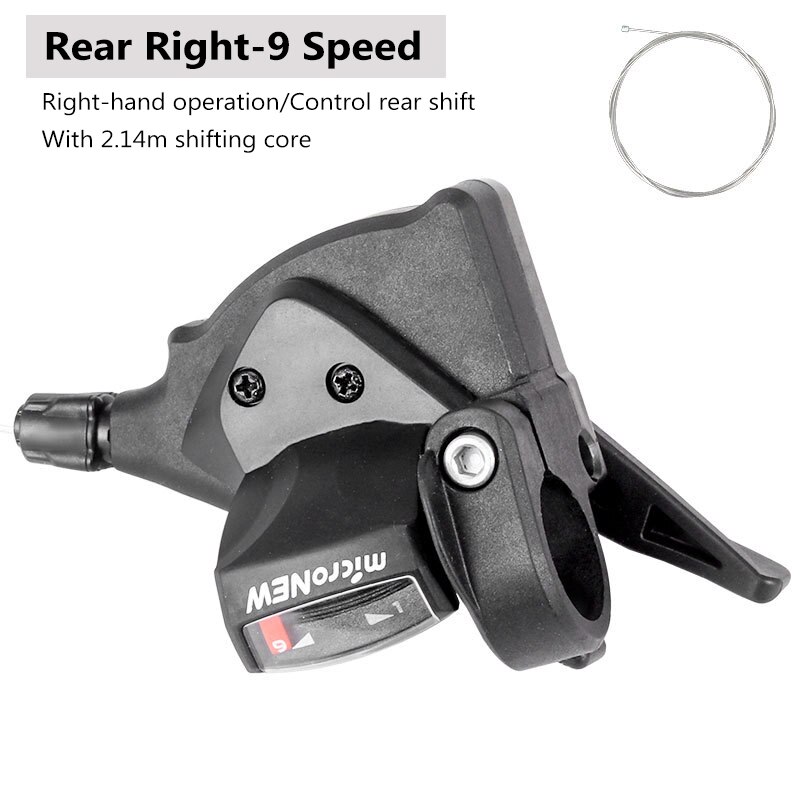 Bicycle Derailleur Front Rear Shift Lever 7/8/9/10/11Speed MTB Mountain Bike Shifter Bicycle Shifting Bicycle Parts microNEW: Rear-Right 9 Speed