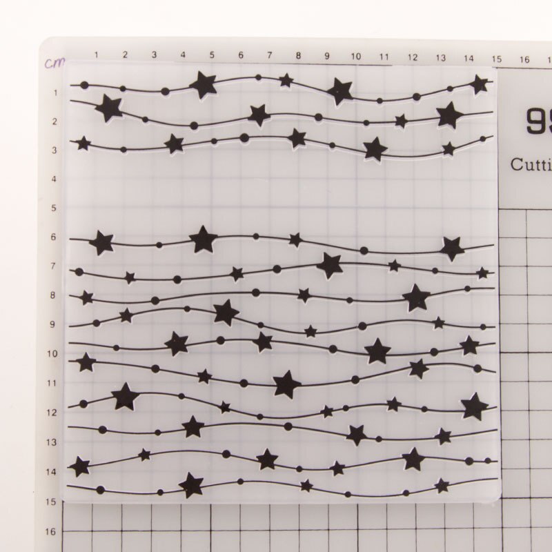 Embossing Folder Plastic Template Die Cutting Scrapbooking Card Christmas EM179 Five-Pointed Star Series