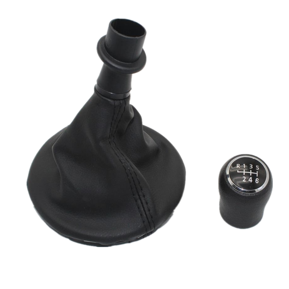 Til vw transporter multivan caravelle  t5 2003 2004 2005 2006 2007 6 speed stick shift knap læder gamasestøvle