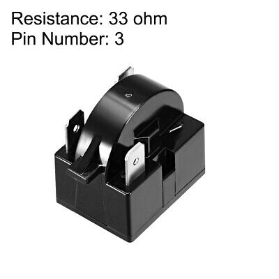 33 Ohm 3 Pin Refrigerator PTC Starter Relay Black – Grandado