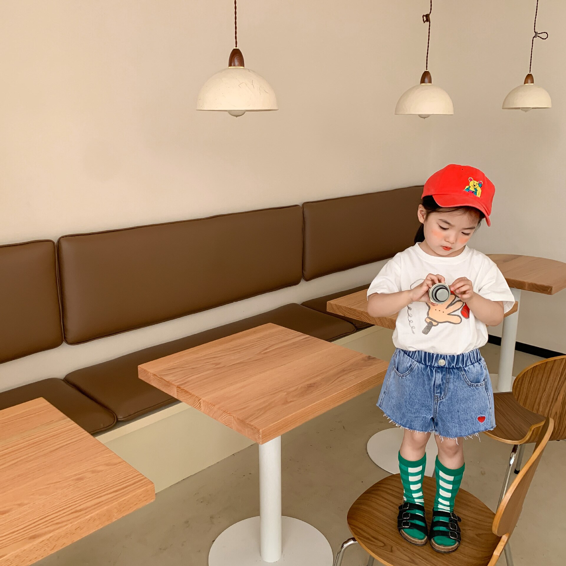 Kinderen Jeans Shorts Zomer Kinderen Meisjes Liefde Print Leuke Shorts Baby Casual Koreaanse Denim Shorts Voor Meisjes Baby zomer Broek