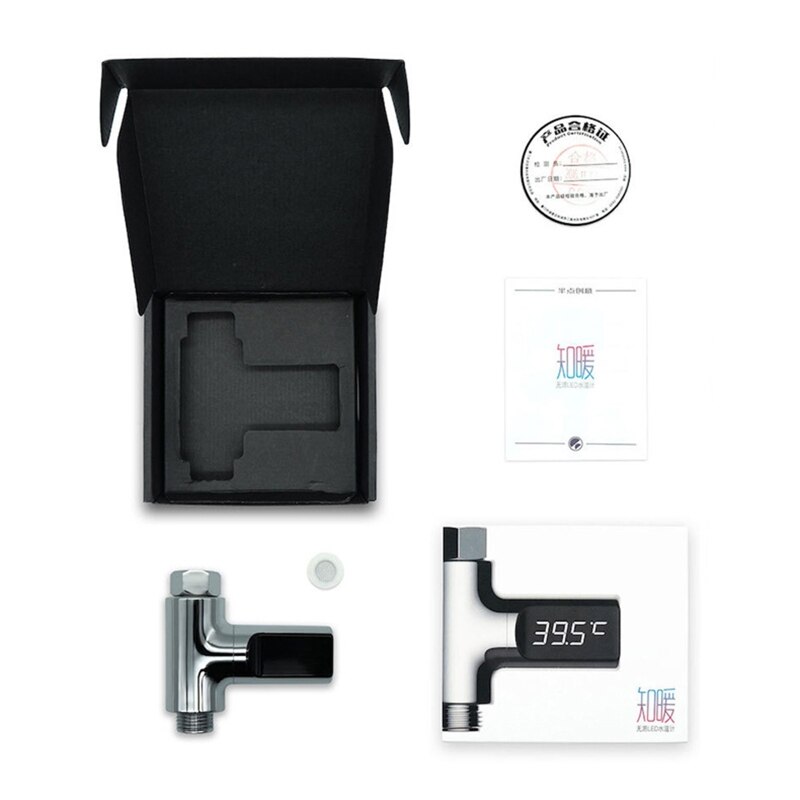 LED Display Water Shower Thermometer Self-Generating Electricity Water Temperature Monitor Smart Meter Thermometer