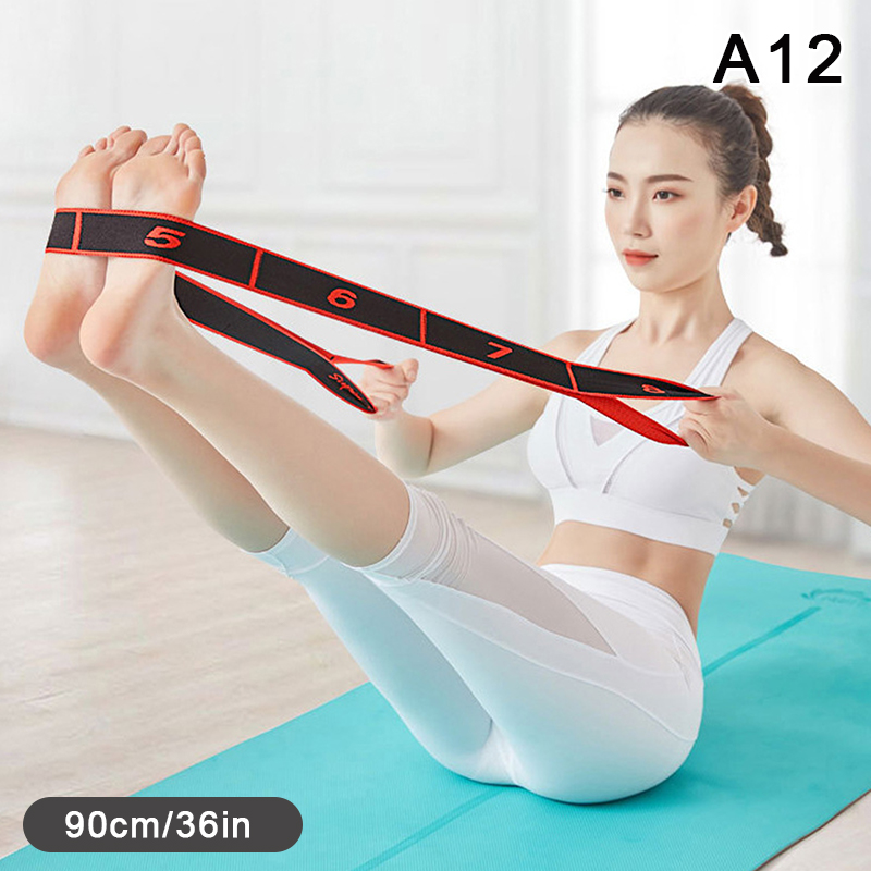Elastischer Yoga-Stretchgurt mit Schlaufen, Stretchgurt für Ballett, Beinkörper, Stretchband für Yoga, Tanz, Pilates, Gymnastik