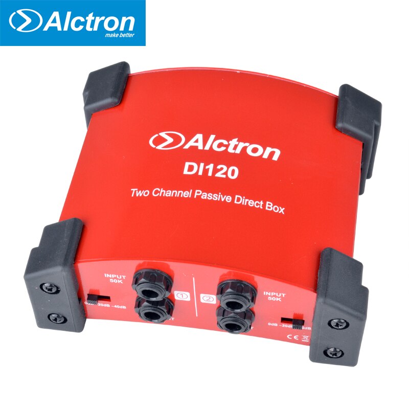 Alctron-Caja DI pasiva DI120 para grabación de guitarra y actuaciones de escenario, ideal para teclado, guitarra acústica y eléctrica