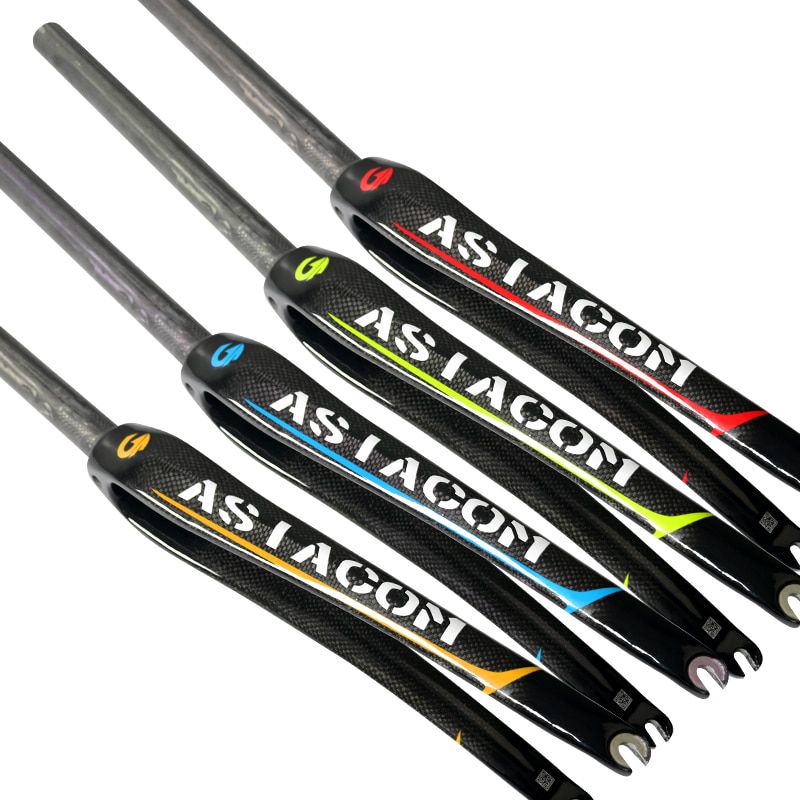 Asiacom 700 * 23C Track Fixed Gear Racefiets 3K Full Carbon Vork Carbon Fiets Voorvork gebruik Voor C Rem Gratis