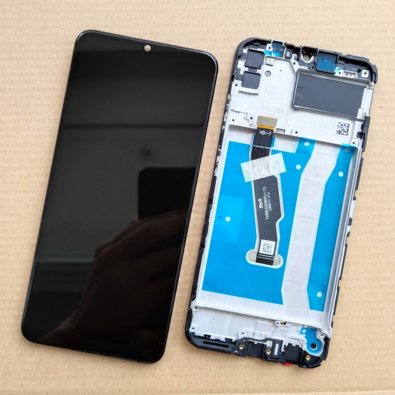 Zwart 6.3 Inch Voor Hua Wei Y6p Global MED-L29 MED-LX9 Lcd Touch Screen Digitizer Vergadering Vervanging Met Frame