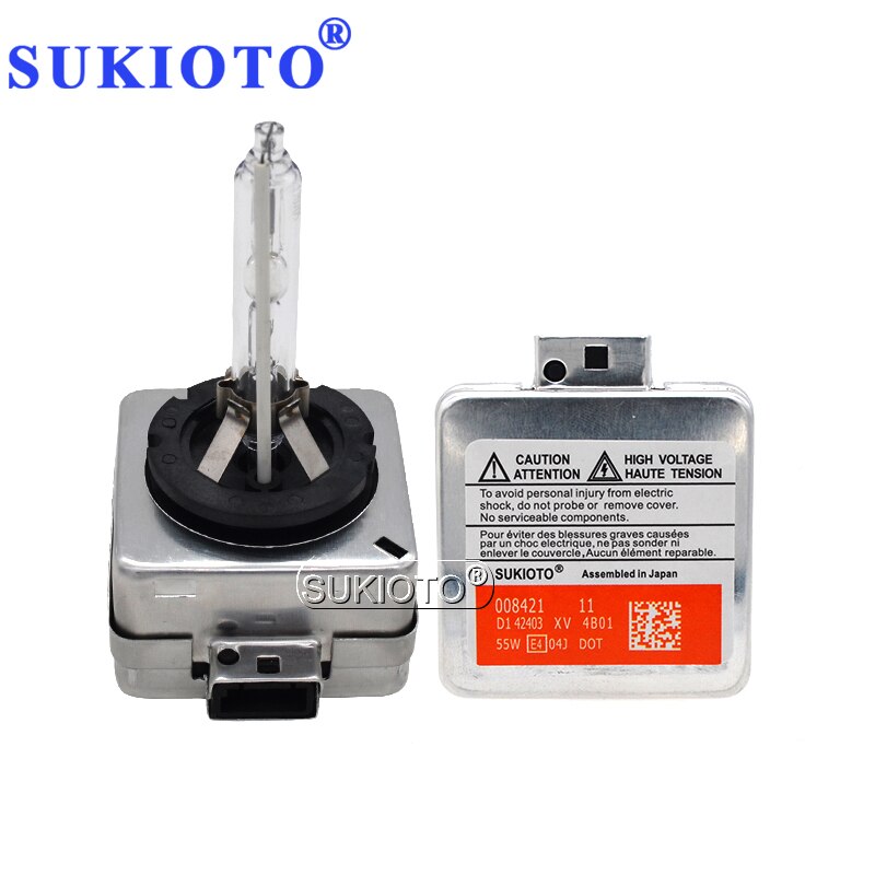 SUKIOTO Originele 55 w D1S Xenon HID Lamp 6000 k D1S D3S 4300 k 5000 k 8000 k D1R D3R auto Koplamp Lamp Voor 55 w D3S Xenon Ballast Kit