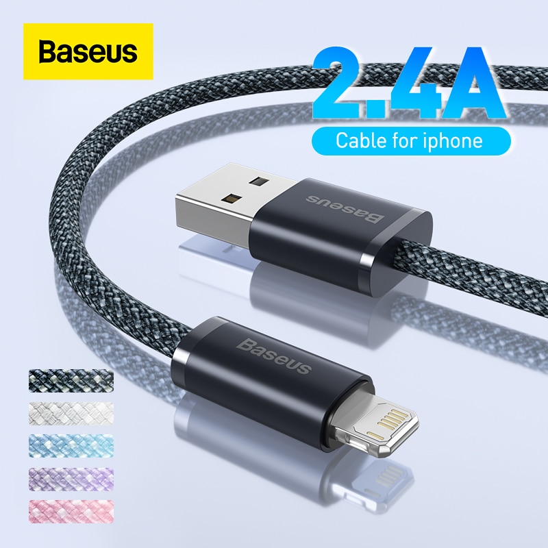 Baseus Usb Kabel Voor Iphone 13 Pro Max Snel Opladen Usb Kabel Voor Iphone 12 Mini Pro Max Data Usb 2.4A Kabel