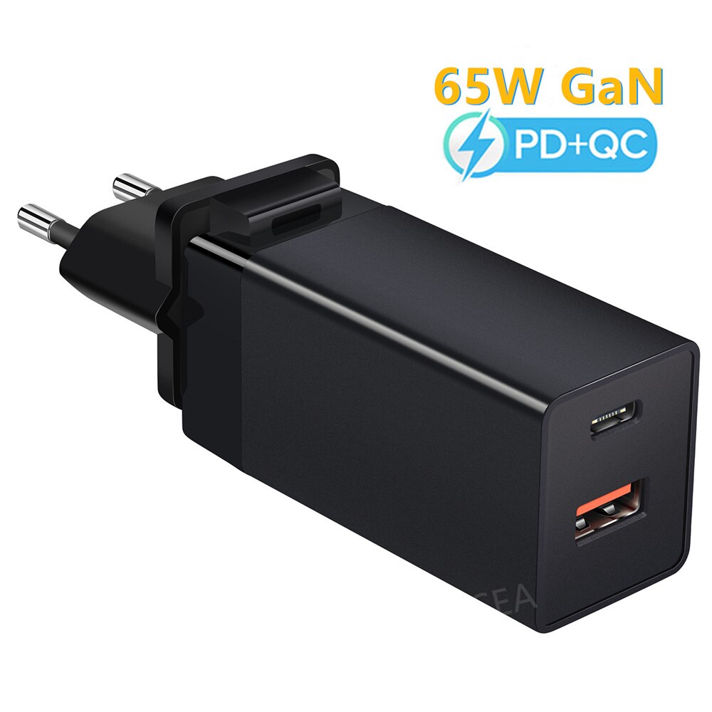 PD 65W GaN USB C Charger Type C Quick Charge 3.0 For Samsung S20 S21 Note 20 iPhone 13 12 Huawei Xiaomi mi Phone Adapter Charger