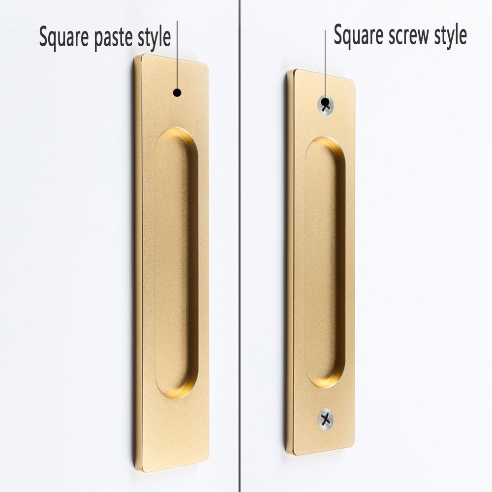 Onubao-manija de puerta corredera sin perforaciones, puerta de vidrio de almacén, manija deslizante de cocina, pasta adhesiva de doble cara