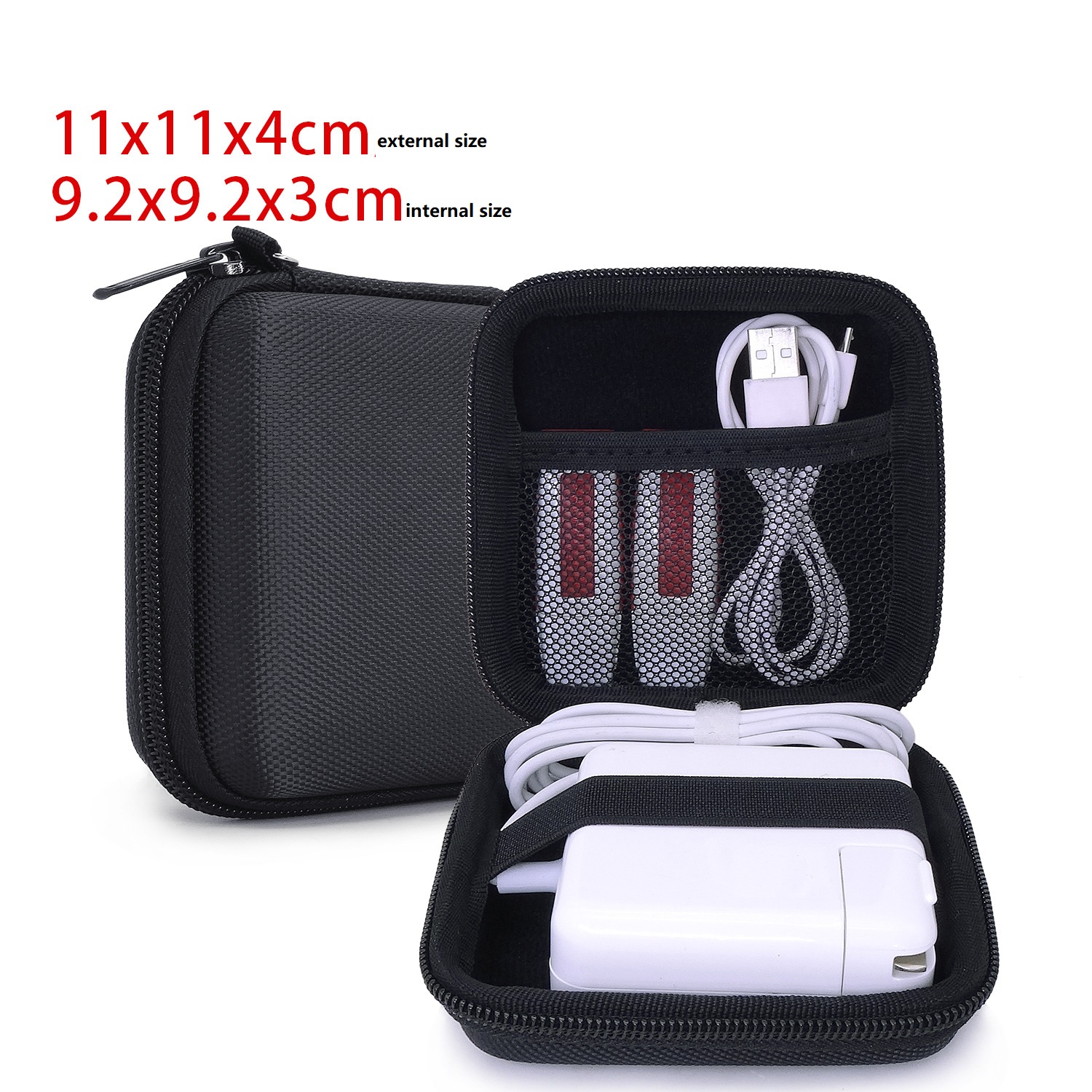 Custodia rigida Custodia per raccolta custodia Custodia per auricolare Caricatore per laptop Piatto rigido USB flash Cavo USB dispositivo elettronico: Rosso