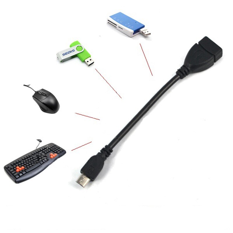 Universal 5 pin han micro usb 2.0 to hun host otg konverter adapter kabel til samsung galaxy  s3 i9300 note til htc