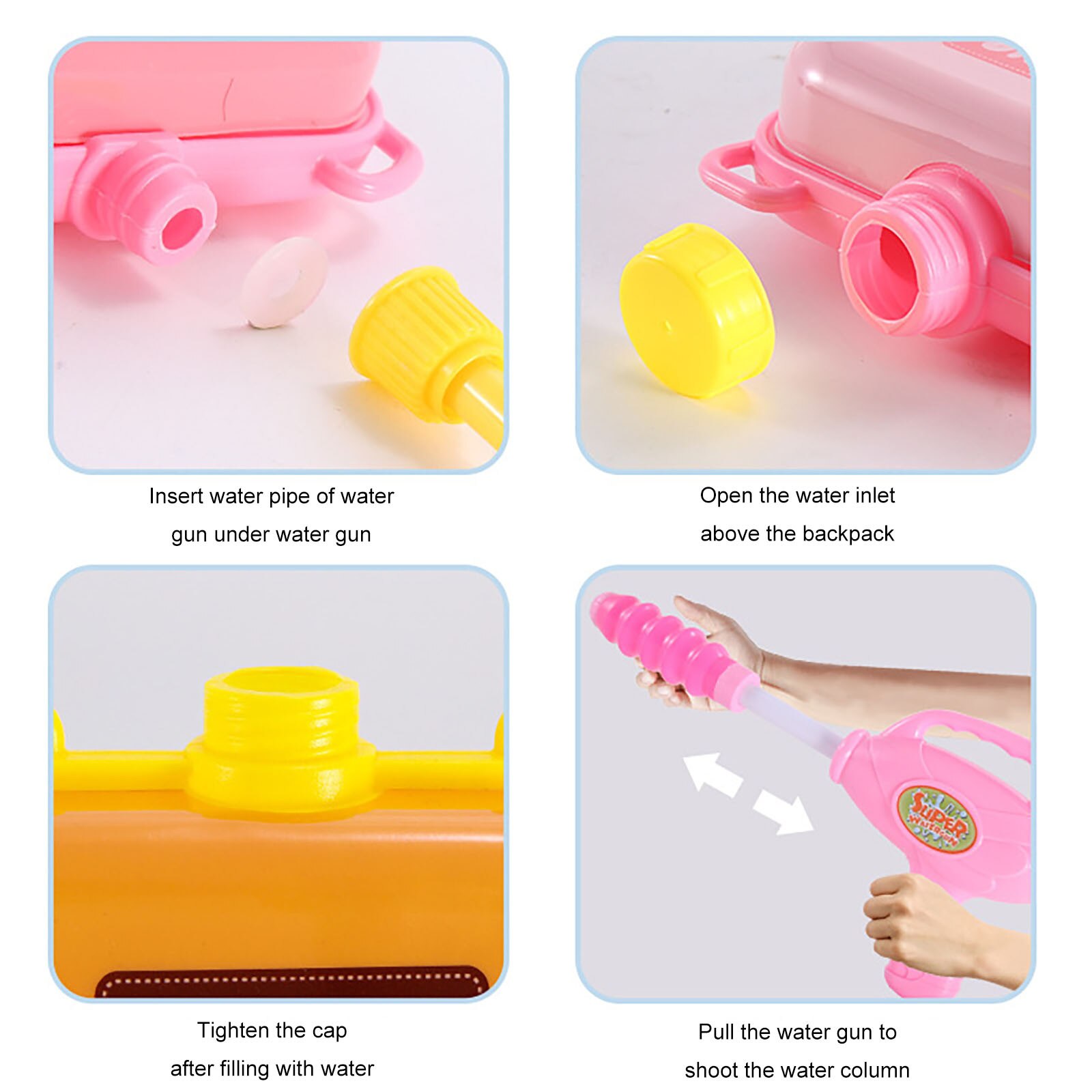 Kinderen Strand Water Speelgoed Donuts Rugzakken Water Guns Pull-Out Water Guns Kinderen Cadeaus Voor Outdoor Water games R5