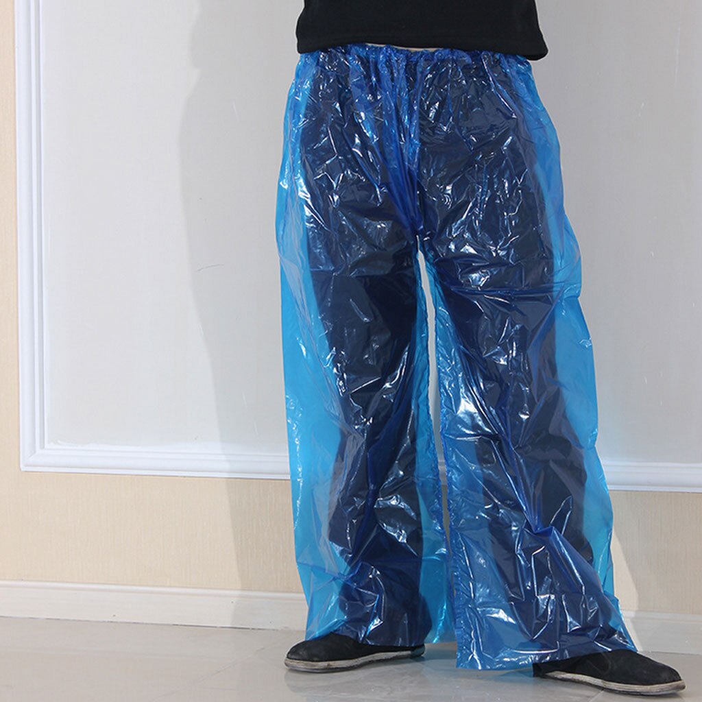 Protection Unsex jetable imperméable pantalon salive couverture empêche les éclaboussures corps adulte clair Transparent Camping vêtements de pluie