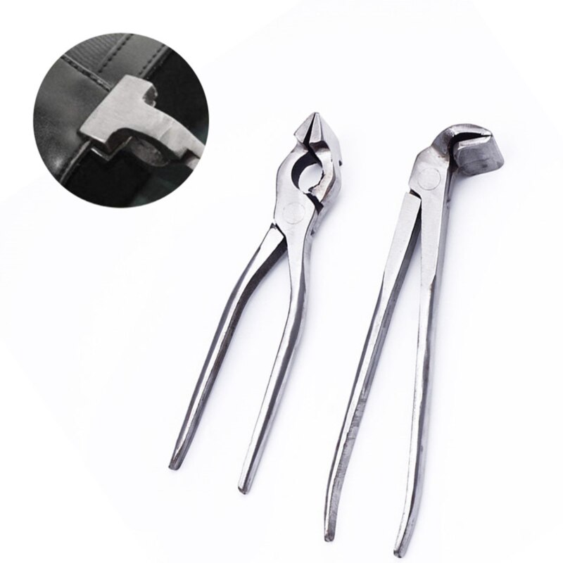 1pc platta tänger handgjorda läder kantjustering krymptänger läderpåse tyg tång diy handverktyg fixering tång