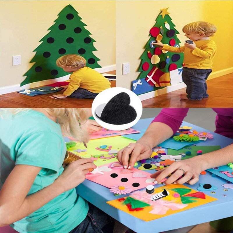 10Pairs Velcros Self Adhesive Hook and Loop Fastener Tape Nylon Strong Adhesive Fastener Tape Glue Magic Sticker Hook Loop