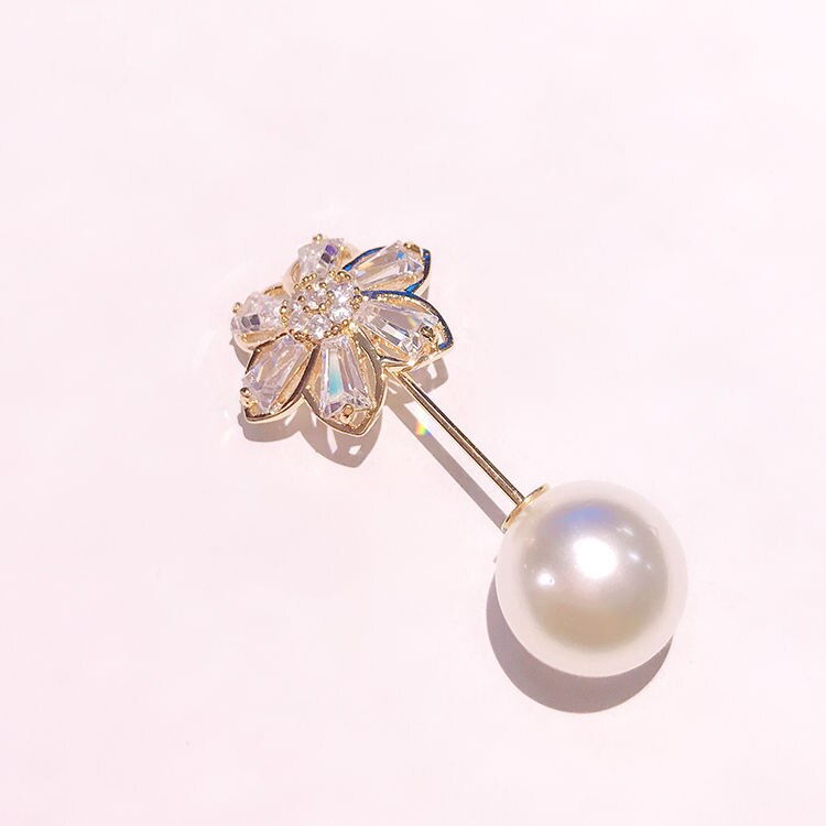 Big Beads Simulated Pearl Brooch Pin Dress Rhinestone Decoration Buckle Pin Jewelry Brooches For Men Women: H