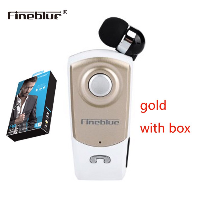 FineBlue F960 Mini Bluetooth Earbuds - Wireless Noise Cancelling Headset with Vibration for Mobile Calls: F960-GD-BOX