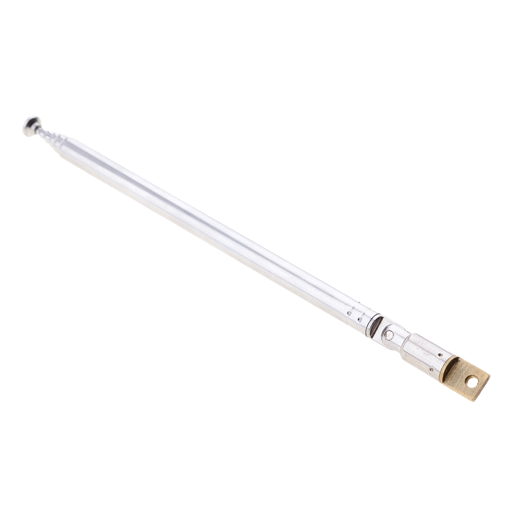 Antenne télescopique en acier inoxydable, remplacement pour radio FM, TV, AD, 6 spam, 50cm, 20"