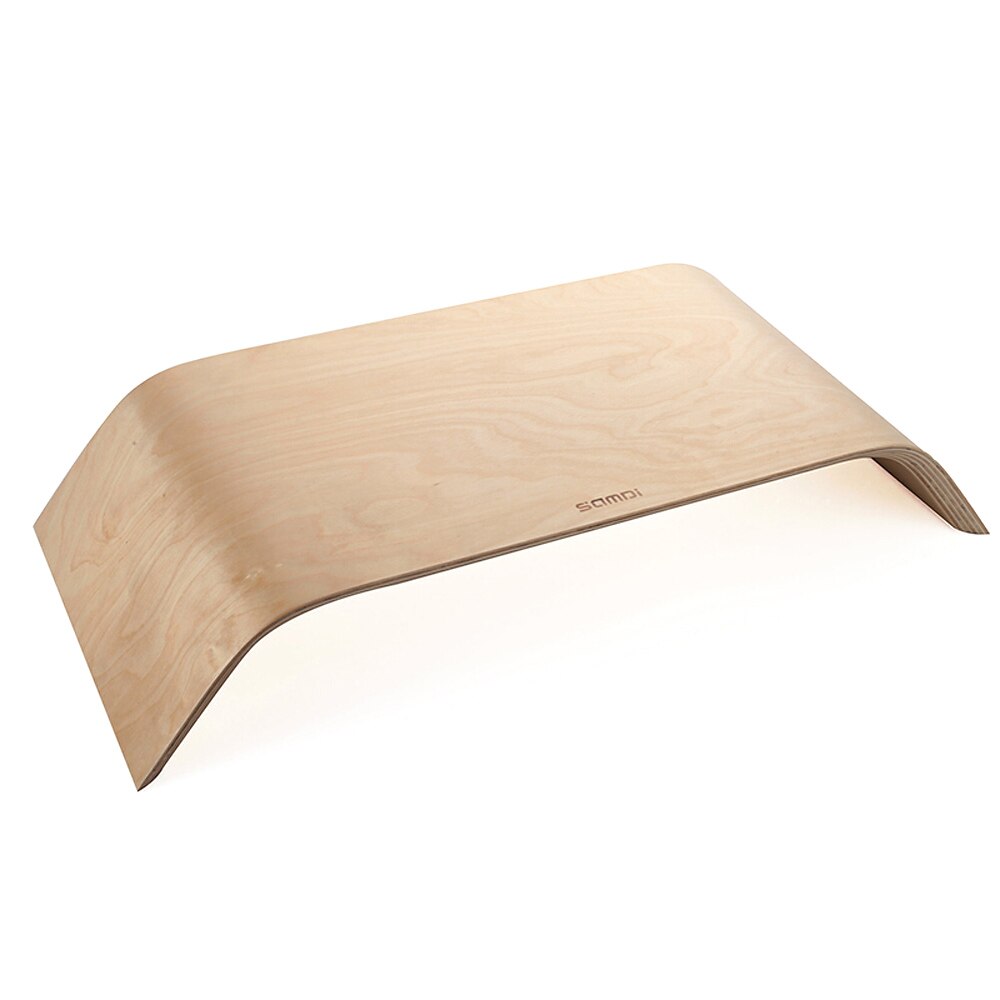 Samdi Houten Stand All-In-Een Machine Monitor Laptop Houder Sterke Draagkracht Stabiele Houten Beugel Laptop Stand voor Imac: White Birch