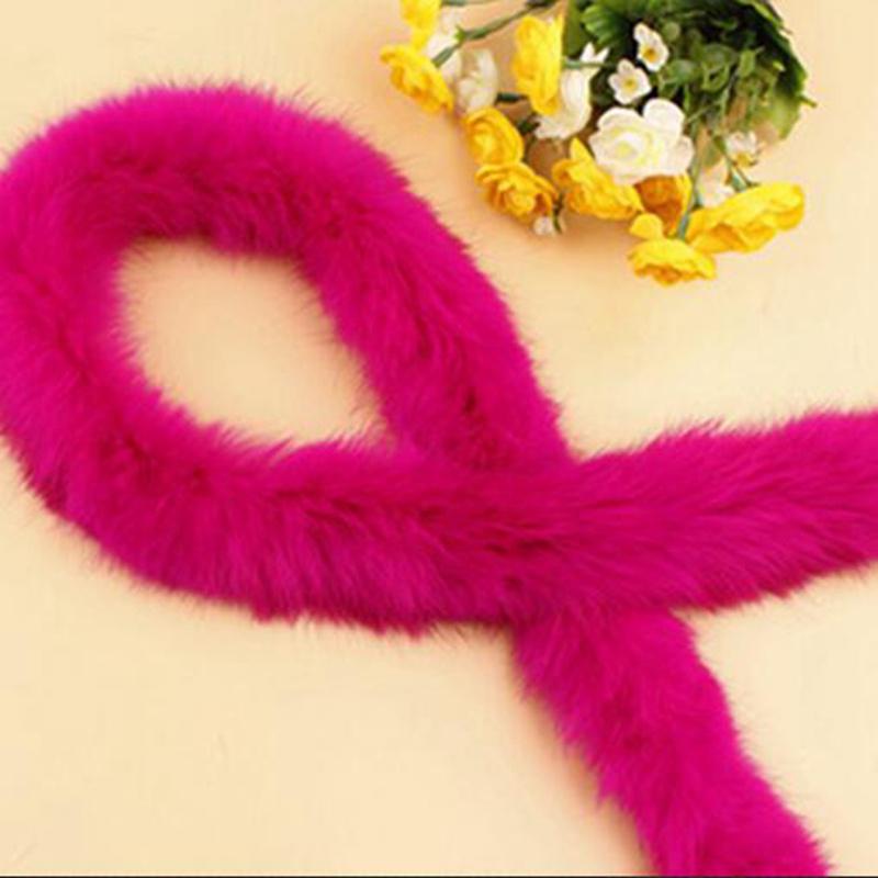 Kunstmatige Konijnenbont Lint Tapes Furry Trim Trimmen DIY Home Decor Naaien Kostuum Ambachten 1 Yard KYY8147: Rose Red