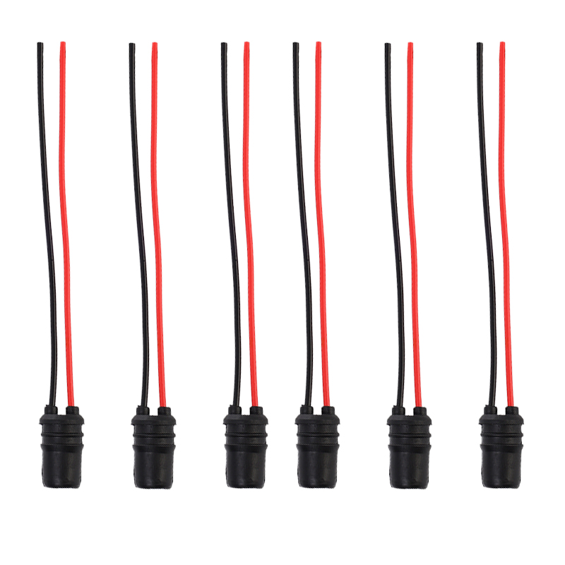T10 car lamp socket bulb 147 rubber plug holder extension led lamp base holder wire adapter for  t10 w5w: Red