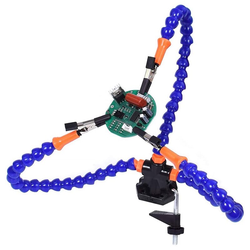 Bench Vise Work Bench Vise Welding Table with 3 Flexible Arms Soldering Iron Stand PCB Soldering Repair: Default Title